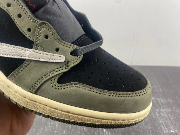 Rep TBkick OLIVE' SCOTT SP 'BLACK X 1 DM7866-002 OG TRAVIS AIR JORDAN LOW 0811